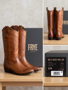 Frye Caramel Daisy Pull On Boots
